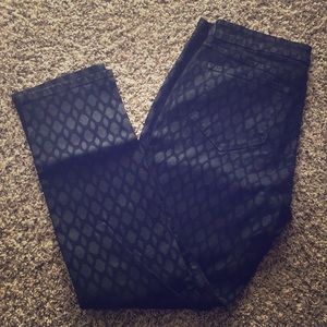 NYDJ black patterned skinny jeans